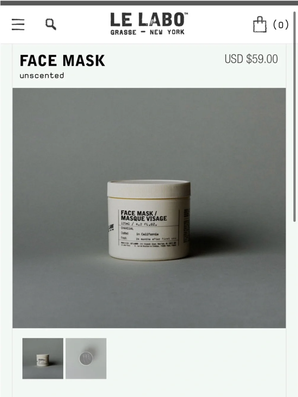Le Labo Face Mask - Picture 1 of 3
